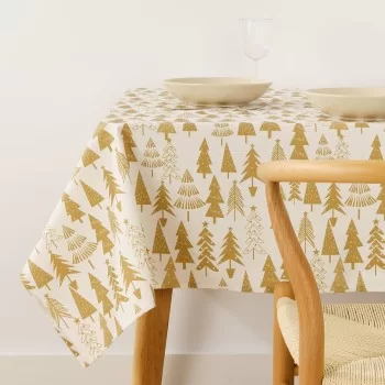 Stain-proof resined tablecloth Mauré Christmas 140 x 140 cm