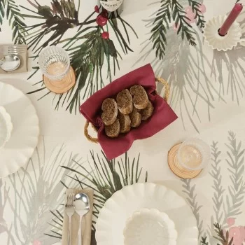 Stain-proof resined tablecloth Mauré Christmas Flowers... 2