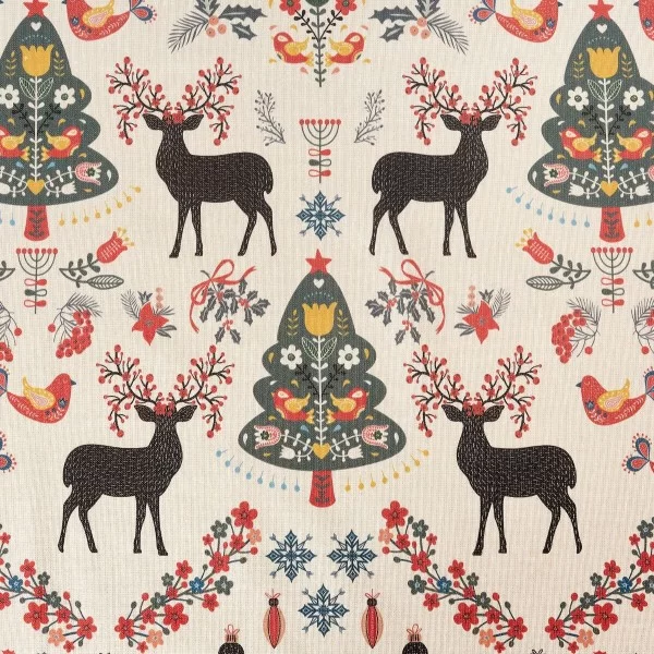 Stain-proof resined tablecloth Mauré Merry Christmas 100 x 140 cm