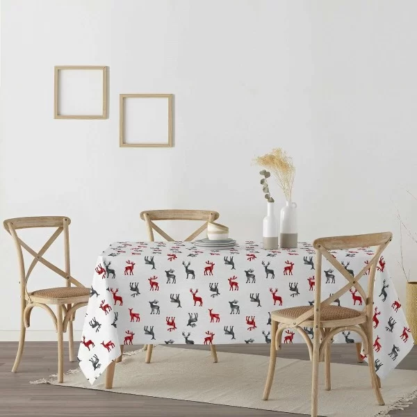 Stain-proof resined tablecloth Mauré Merry Christmas 300 x 140 cm