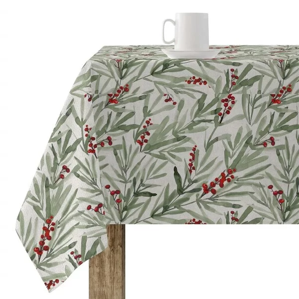 Stain-proof resined tablecloth Mauré Merry Christmas 200 x 140 cm