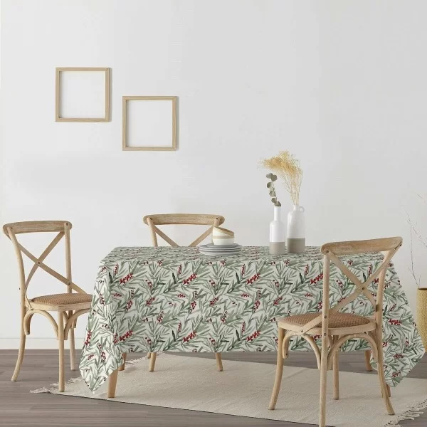 Stain-proof resined tablecloth Mauré Merry Christmas 200 x 140 cm