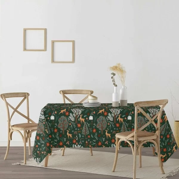 Stain-proof resined tablecloth Mauré Merry Christmas 100 x 140 cm