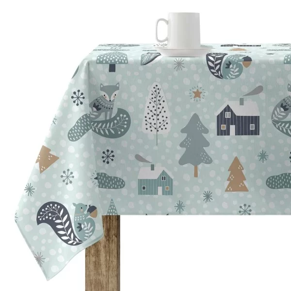 Stain-proof resined tablecloth Mauré Merry Christmas 200 x 140 cm