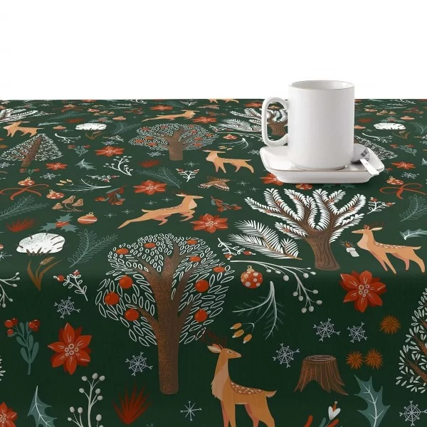 Stain-proof resined tablecloth Mauré Merry Christmas 300 x 140 cm