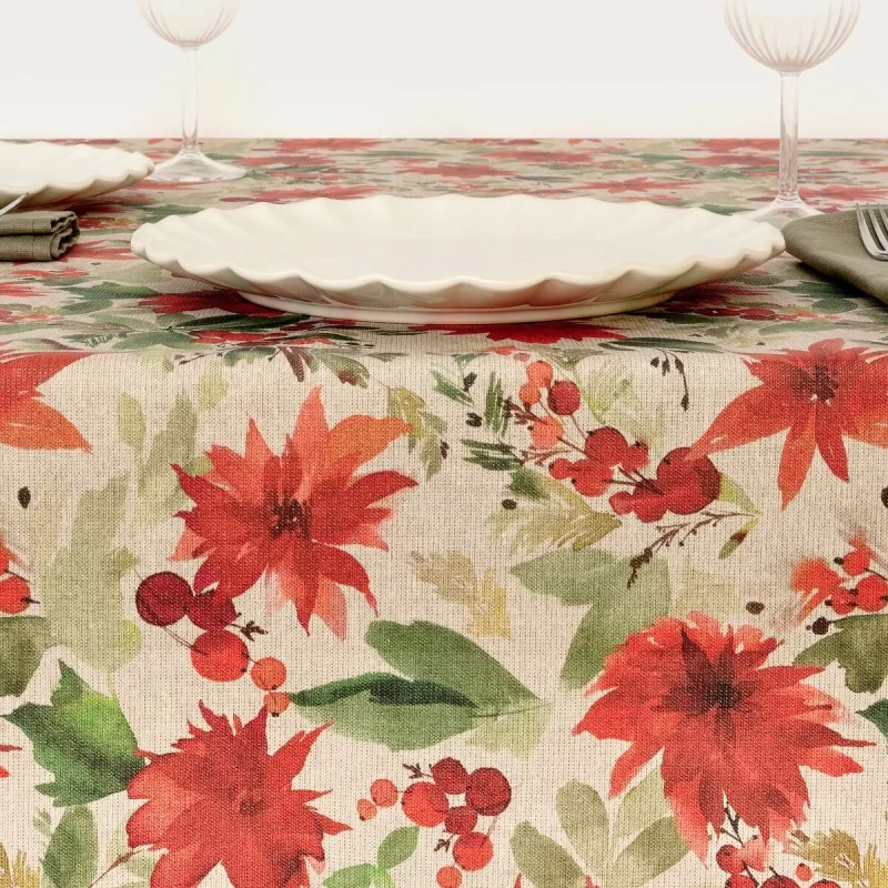 Stain-proof resined tablecloth Mauré Merry...
