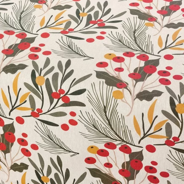 Stain-proof resined tablecloth Mauré Merry Christmas 250 x 140 cm