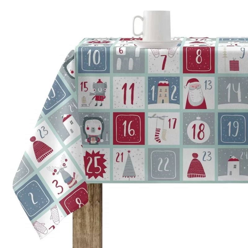 Stain-proof resined tablecloth Mauré Merry Christmas 100 x 140 cm