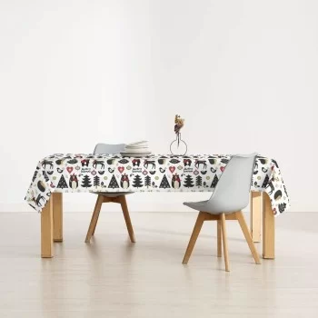 Stain-proof resined tablecloth Mauré Merry Christmas 300...