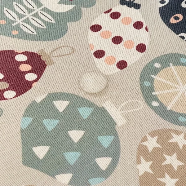 Stain-proof resined tablecloth Mauré Merry Christmas 300 x 140 cm