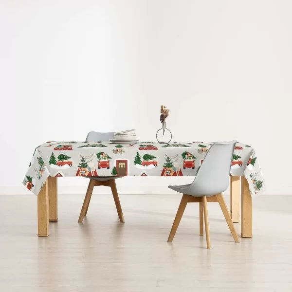 Stain-proof resined tablecloth Mauré Merry Christmas 300 x 140 cm