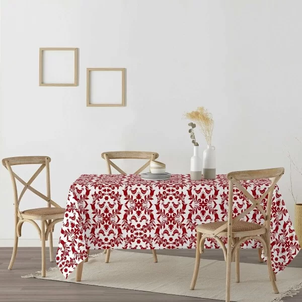 Stain-proof resined tablecloth Mauré Merry Christmas 140 x 140 cm