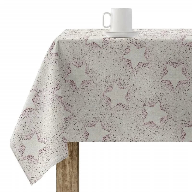 Stain-proof resined tablecloth Mauré Merry Christmas 250 x 140 cm