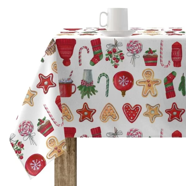 Stain-proof resined tablecloth Mauré Merry Christmas 100 x 140 cm