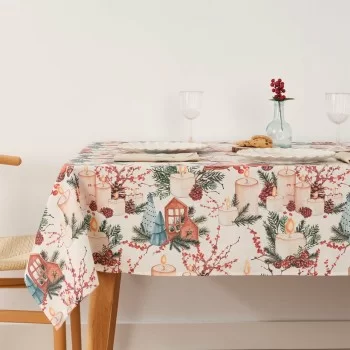 Stain-proof resined tablecloth Mauré Christmas 100 x 140 cm
