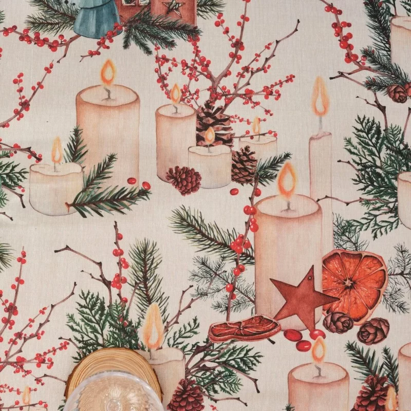 Stain-proof resined tablecloth Mauré Christmas...