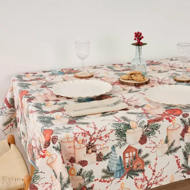 Stain-proof resined tablecloth Mauré Christmas...