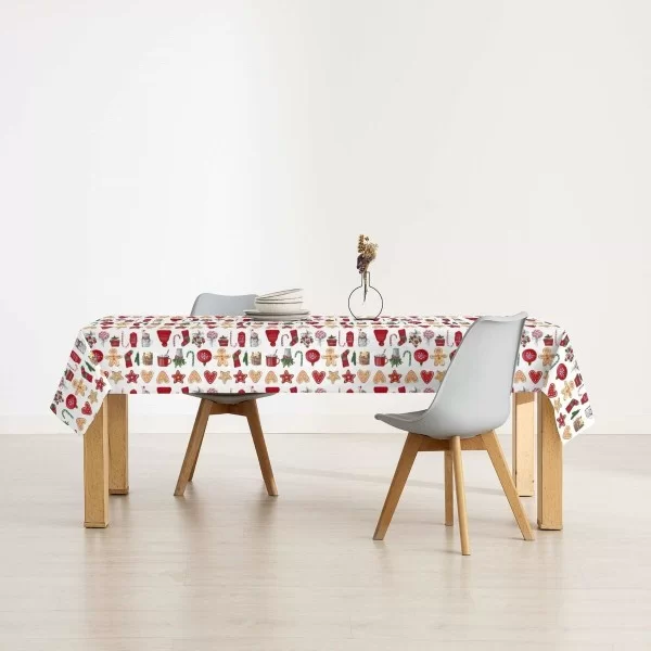 Stain-proof resined tablecloth Mauré Merry Christmas 300 x 140 cm
