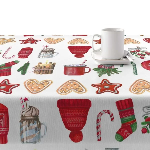 Stain-proof resined tablecloth Mauré Merry Christmas 300 x 140 cm