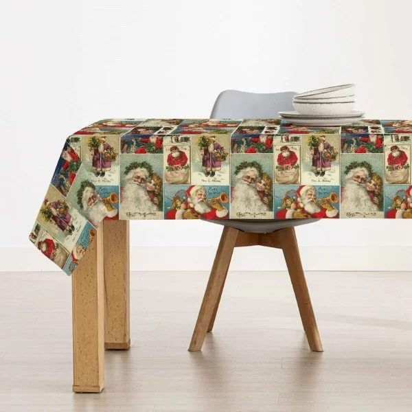 Stain-proof resined tablecloth Mauré Vintage Christmas 140 x 140 cm