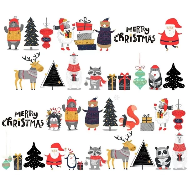 Stain-proof resined tablecloth Mauré Noel 100 x 140 cm