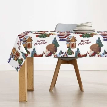 Stain-proof resined tablecloth Mauré Papa Noel 140 x 140 cm 2