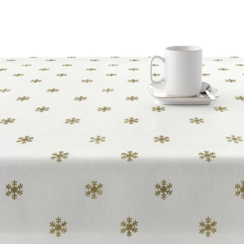 Stain-proof resined tablecloth Mauré Snowflakes...