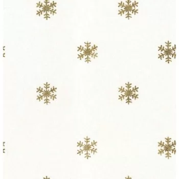 Stain-proof resined tablecloth Mauré Snowflakes Gold 140... 2