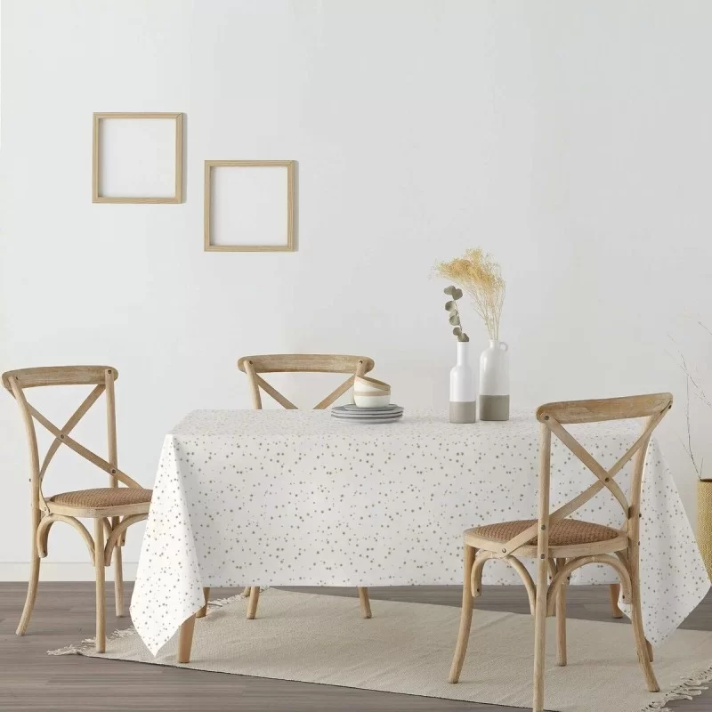 Stain-proof resined tablecloth Mauré Stars Gold...