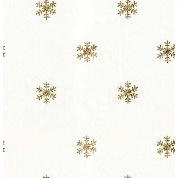 Stain-proof resined tablecloth Mauré Snowflakes Gold 200 x 140 cm