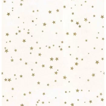 Stain-proof resined tablecloth Mauré Stars Gold 140 x 140 cm 2