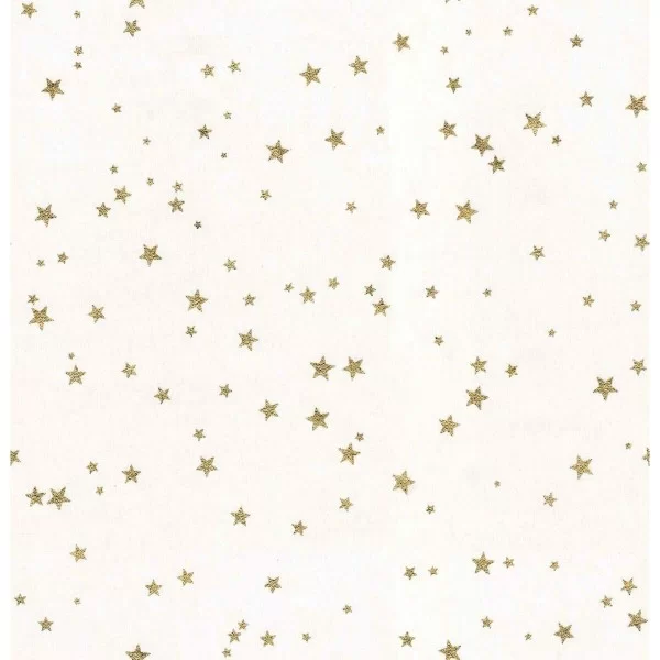 Stain-proof resined tablecloth Mauré Stars Gold 140 x 140 cm