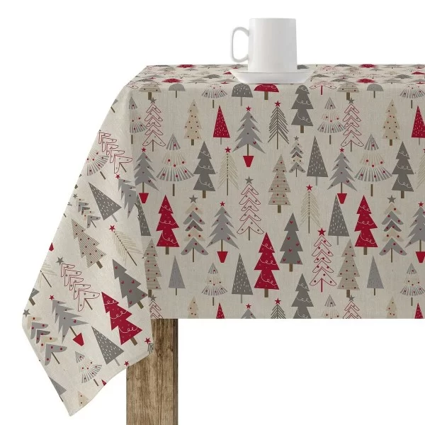 Stain-proof resined tablecloth Mauré Merry Christmas 300 x 140 cm