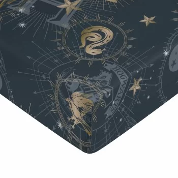 Fitted sheet Harry Potter Blue Golden 140 x 200 cm