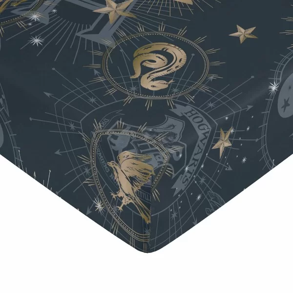 Fitted sheet Harry Potter Blue Golden 140 x 200 cm