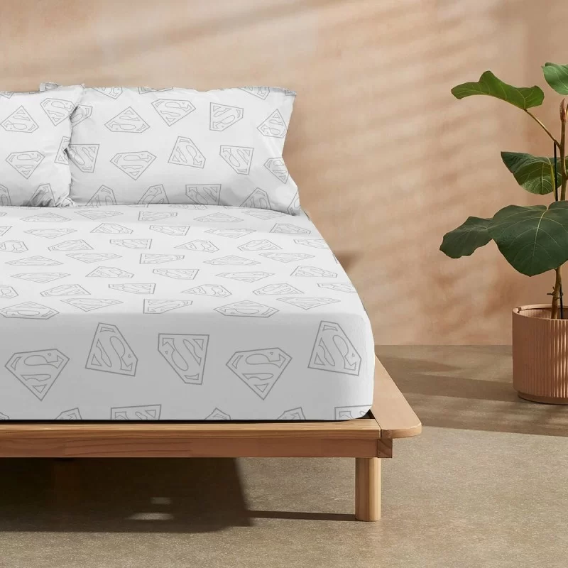 Fitted bottom sheet Superman 140 x 200 cm