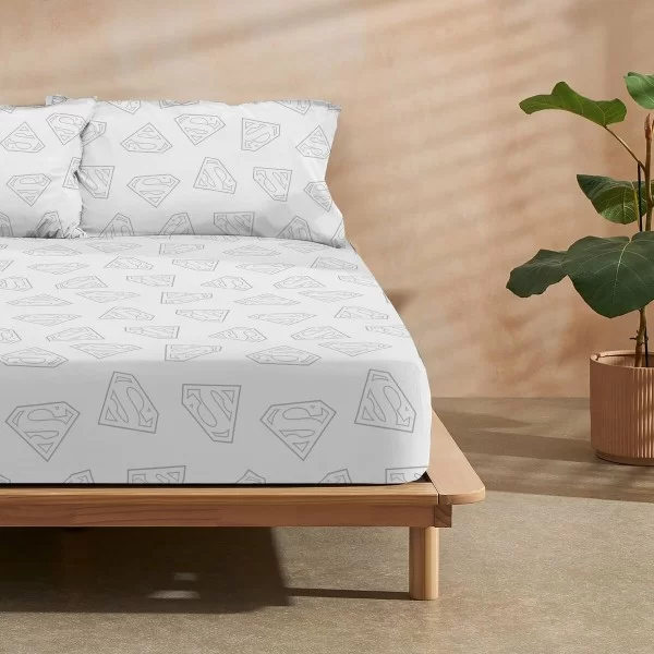 Fitted bottom sheet Superman 140 x 200 cm