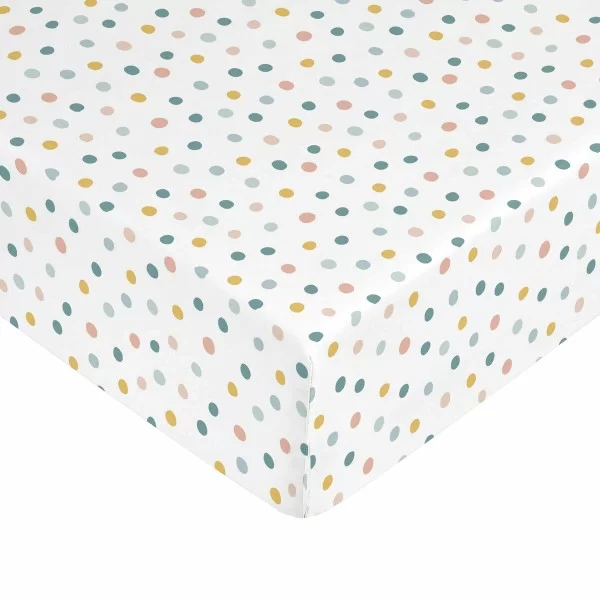 Fitted bottom sheet Kids&Cotton Kibo Multicolour 105 x 200 cm