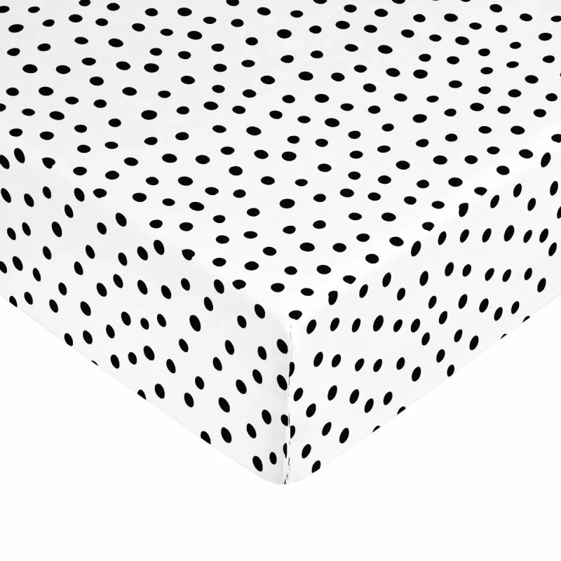Fitted bottom sheet Kids&Cotton Kibo Black 90 x...