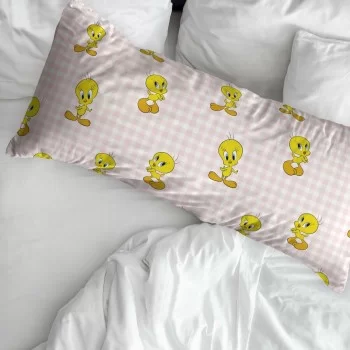 Pillowcase Looney Tunes Tweety Vichy Pink 45 x 125 cm 2