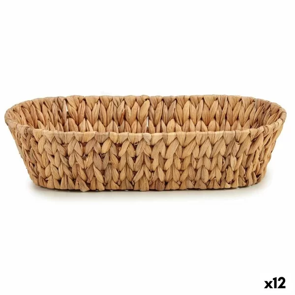 Centerpiece Brown Metal Water hyacinth 36,8 x 9,5 x 17,5 cm (12 Units)