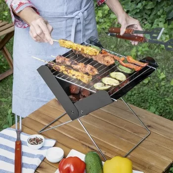Mini Folding Portable Barbecue for Charcoal Foldecue...