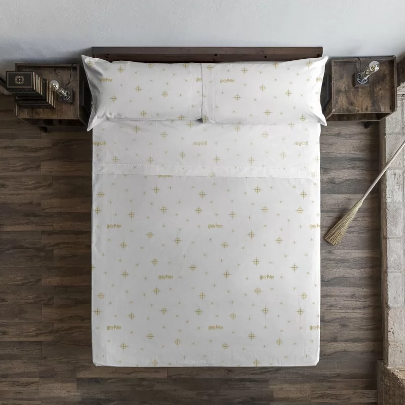 Bedding set Harry Potter Stars Gold White Double 210 x 270 cm