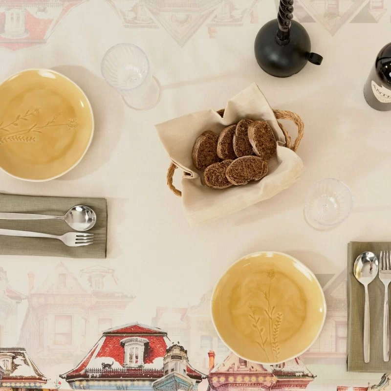 Stain-proof tablecloth Mauré Christmas City 350...