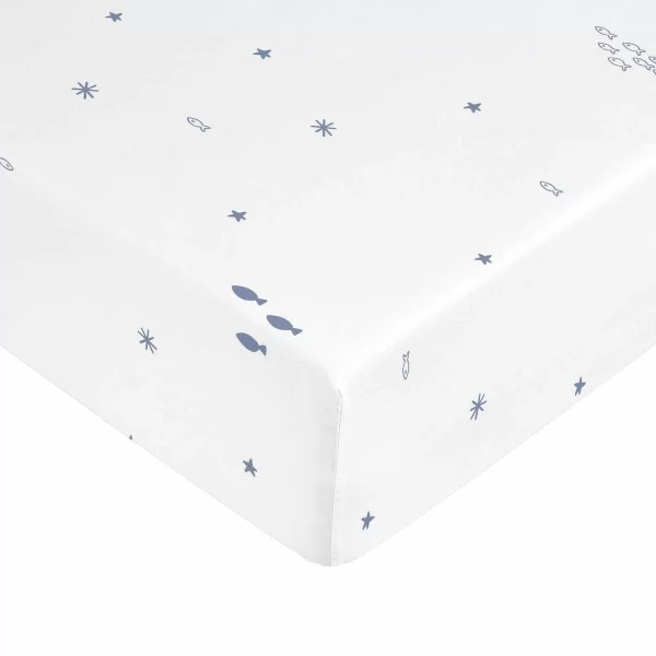 Fitted bottom sheet Kids&Cotton Tabor Multicolour 60x120cm