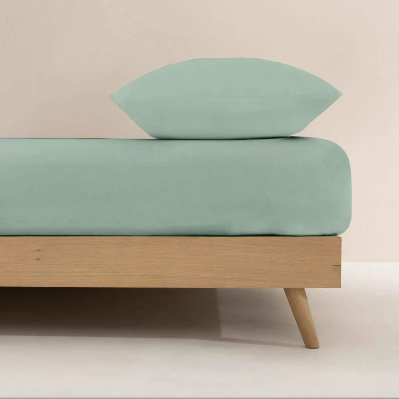 Fitted bottom sheet Ripshop Liso Mint 140 x 200 cm