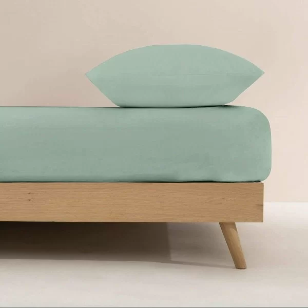 Fitted bottom sheet Ripshop Liso Mint 140 x 200 cm