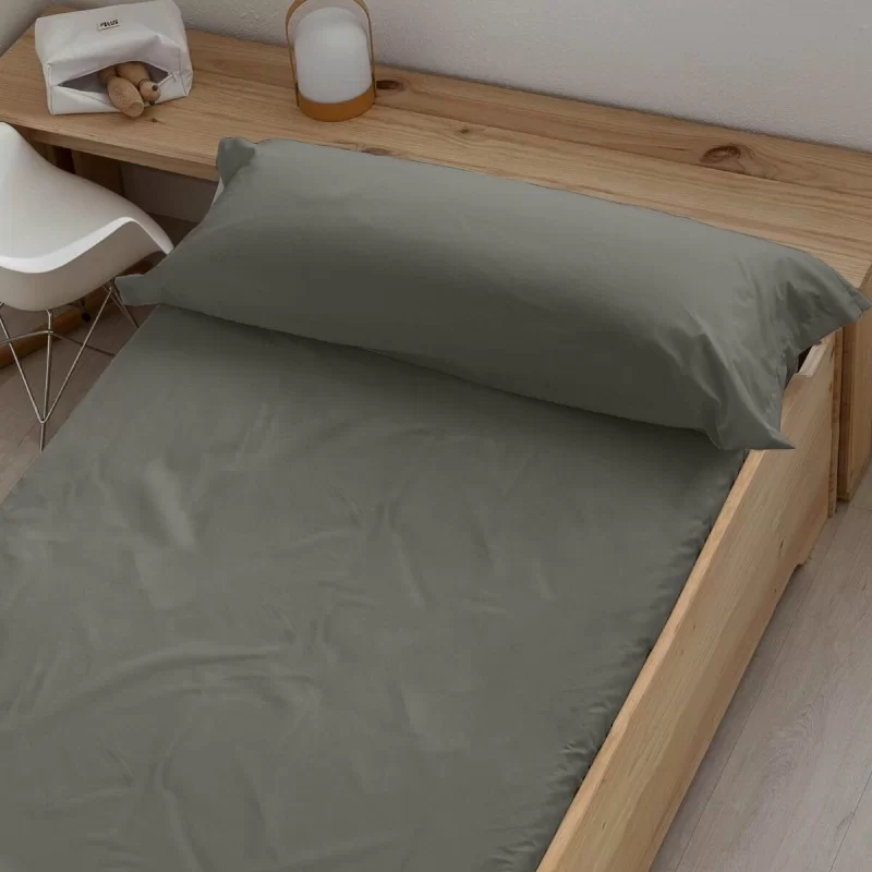 Fitted bottom sheet Ripshop Liso Anthracite Dark grey 160 x 200 cm