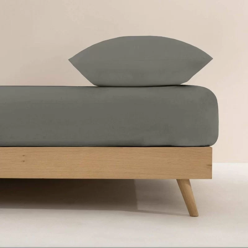Fitted bottom sheet Ripshop Liso Anthracite...