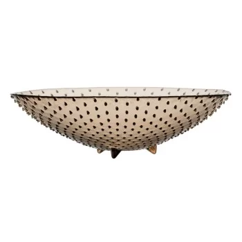 Centerpiece recycled glass Caramel 40 x 40 x 11 cm